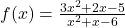 f(x) = \frac{3x^2 + 2x - 5}{x^2 + x - 6}