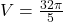 V = \frac{32\pi}{5}