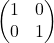 \begin{pmatrix} 1 & 0 \\ 0 & 1 \end{pmatrix}
